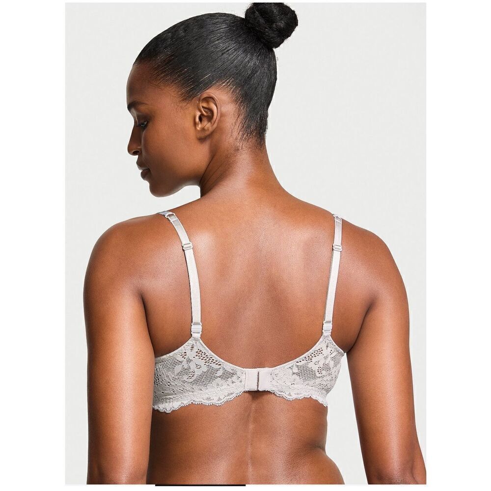 Nwt 44d victorias secret VS shine twinkle silver lace balconette bra - Picture 2 of 6